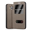Miniatyrbild 1 av 4: Samsung Galaxy J5 2015 (5) Fodral i STONE BROWN by Cadorabo (Design VIEW) Helt skyddsfodral med flipskydd, stativ
