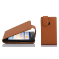 Miniatyrbild 1 av 3: Cadorabo Huawei ASCEND Y330 DESIGN FLIP Style Fodral Fodral i konstläder Struktur HAZEL BRUNT