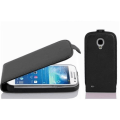 Miniatyrbild 1 av 3: Cadorabo Fodral Samsung Galaxy S4 MINI DESIGN FLIP Style Fodral Fodral Fodral konstläder Struktur JETSVART