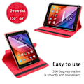 Miniatyrbild 2 av 4: Skyddet för Asus ZenPad C (7,0 tum) Etui i RÖD Fodral Case Cover Skydd 360 grader konstläder Plånbok Wallet Röd