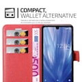 Miniatyrbild 3 av 4: Etui för Sharp Aquos R3 - CADORABO - KIRSCHRÖD - Slitstark konstläder - Magnetisk stängning - Ställfunktion RÖDA KÖRSBÄR