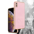 Miniatyrbild 4 av 4: Telefonfodral - CADORABO - iPhone XS MAX - Silikon TPU - Kameraskydd - Glittrande Roséguld Rosa - Guld