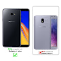 Miniatyrbild 2 av 4: Coque - CADORABO - Samsung Galaxy J4 PLUS - Blommig - Syntetläder - Ställfunktion Blå