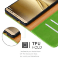Miniatyrbild 3 av 4: Fodral till Huawei MATE 8 - CADORABO - Bokfodral - Grön - Imiterat läder - Stativfunktion Grön