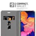 Miniatyrbild 3 av 4: Plånboksfodral - CADORABO - Samsung Galaxy A10 - Imiterat läder - Svart - Stativfunktion Svart