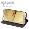 Miniatyrbild 4 av 4: Samsung Galaxy A8 2016 (6) Fodral i APPLE RÖD från Cadorabo (INVISIBLE MAGNETIC CLOSURE Design) Fodral med fullständigt skydd