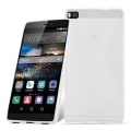 Miniatyrbild 1 av 4: Huawei P8 i SEMI TRANSPARENT från Cadorabo (Design -S-) Ultratunt mjukt silikongel TPU-fodral med anti-chock – skyddande