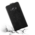 Miniatyrbild 4 av 4: Coque - CADORABO - Samsung Galaxy J1 2015 - Syntetiskt läder - Flip - Magnetstängning Svart