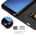 Miniatyrbild 4 av 4: Fodral till Samsung Galaxy A6 2018 - CADORABO - Röd - Imiterat läder - Magnetstängning - Ultratunn Röd
