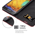 Miniatyrbild 3 av 4: Samsung Galaxy NOTE 3 NEO-fodral i APPLE RED från Cadorabo (INVISIBLE MAGNETIC CLOSURE Design) Fodral med fullständigt skydd