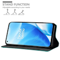 Miniatyrbild 3 av 4: Coque - CADORABO - OnePlus Nord N200 5G - Turquoise Pétrole - Book Case - Magnetiskt Skydd Bensin Turkos
