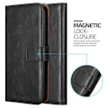 Miniatyrbild 2 av 4: HTC Desire 10 Lifestyle / Desire 825 fodral - CADORABO - Svart - Imiterat läder - Stativfunktion - Kortfack Svart
