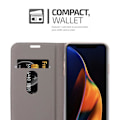 Miniatyrbild 2 av 3: Etui för iPhone 13 MINI - CADORABO - Ljusgrå Brun - Konstläder - Magnetisk Stängning - Ställfunktion LJUSGRÅ BRUN