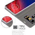 Miniatyrbild 4 av 4: Coque för Motorola MOTO Z4 - CADORABO - Book Style-fodral - Syntetläder - Ljusgrå Brun - Magnetstängning LJUSGRÅ BRUN