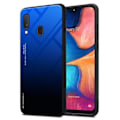 Miniatyrbild 1 av 4: Coque - CADORABO - Samsung Galaxy A10e / A20e - BLÅ - SVART - Halkskyddande skydd MÖRKBLÅ