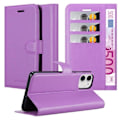 Miniatyrbild 1 av 4: Coque för iPhone 12 MINI - CADORABO - Orkidé Violetter - Syntetiskt läder - Magnetisk stängning - Ställfunktion Orkidévioler