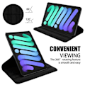 Miniatyrbild 4 av 4: Housse - Cadorabo - Fodral för Apple iPad MINI 6 - Syntetiskt läder - 360° skydd - Stödfunktion NOIR SUREAU