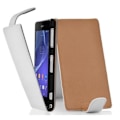 Miniatyrbild 1 av 2: Cadorabo Sony Xperia Z2 DESIGN FLIP-stil Fodral Skal i konstläder Struktur VIT ALABASTER