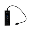 Miniatyrbild 3 av 4: 4 USB 3.0-portar multi-interface Plug & Play USB 3.0-port USB-C laddningsport bärbara datorer i SVART Cadorabo