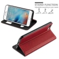 Miniatyrbild 4 av 4: Cadorabo Coque Apple iPhone 8 PLUS / 7 PLUS / 7S PLUS RÖD SAFRAN VIEW Hållare Etui Case Cover Magnetisk stöder Ställ och Fönster