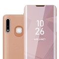 Miniatyrbild 1 av 4: Cadorabo Fodral för Samsung Galaxy A70e i KUNZIT ROSE Clear View Mirror Cover 360 graders skydd KUNZIT ROSE