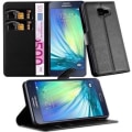 Miniatyrbild 1 av 4: Cadorabo Fodral Samsung Galaxy A5 2016 SVART Fodral Fodral Helt skydd Skydd Magnetlås stöder kortplats för stativ SVART