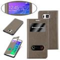 Miniatyrbild 4 av 4: Samsung Galaxy ALPHA-fodral i STONE BROWN av Cadorabo (Design VIEW) Helt skyddsfodral med flipskydd, stativ
