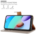 Miniatyrbild 3 av 4: Coque för Xiaomi RedMi 10 - CADORABO - Mörk Kaffe - Syntetläder - Ställfunktion - Heltäckande Skydd Marrone Cappuccino