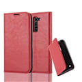 Miniatyrbild 1 av 4: LG K7 Fodral i APPLE RED från Cadorabo (INVISIBLE MAGNETIC CLOSURE Design) Helt skyddsfodral med flip flik