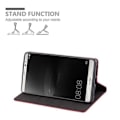Miniatyrbild 3 av 4: Huawei MATE 8 fodral i APPLE RED från Cadorabo (INVISIBLE MAGNETIC CLOSURE Design) Helt skyddande fodral med flip flik