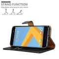 Miniatyrbild 4 av 4: HTC One M10 Fodral - CADORABO - Bokfodral - Svart konstläder - Stativfunktion - Kortfack Svart