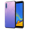 Miniatyrbild 1 av 4: Fodral till Samsung Galaxy A7 2018 Skal i ROSA - BLÅT Fodral Skyddsskydd tvåfärgad TPU