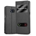 Miniatyrbild 1 av 4: Samsung Galaxy S7 EDGE Fodral i COMET BLACK från Cadorabo (Design VIEW) Helt skyddsfodral med flip flik, stativ