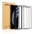 Miniatyrbild 1 av 4: Cadorabo 3x helskärmshärdat glas för Apple iPhone 11 Pro Max i TRANSPARENT med SVART härdat skärmglas Installationshjälp Transparent
