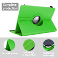 Miniatyrbild 4 av 4: Coque för Medion LifeTab S10366 Etui i LJUST GRÖN Hölje Fodral Skydd 360 grader konstläder Plånbok Wallet Grön