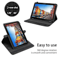 Miniatyrbild 2 av 4: Tablet fodral - CADORABO - Trekstor Surftab B10 - Syntetiskt läder - 360 grader - Variabelt stöd SVART
