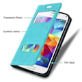 Miniatyrbild 3 av 4: Cadorabo Samsung Galaxy S5 / S5 NEO TURQUOISE MINT VIEW Fodral Fodral Fodral Fodral Magnetskydd stöder Stativfönster