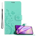 Miniatyrbild 1 av 4: Fodral till Huawei MATE 20 - CADORABO - Blommönster - Imiterat läder - Stativfunktion - 3 kortplatser Grön