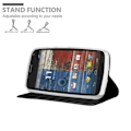 Miniatyrbild 4 av 4: Coque - CADORABO - MOTO G2 - Svart - Magnetisk Stängning - Ställfunktion Svart