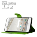 Miniatyrbild 4 av 4: Huawei P10 PLUS Fodral i PARROT GREEN från Cadorabo Full Skyddsfodral med Flip Flip och praktiskt horisontellt stativ i