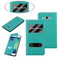 Miniatyrbild 3 av 4: Cadorabo Fodral Samsung Galaxy A7 2015 5 VIEW Två Windows Fodral Fodral Magnetlås Stöder Stand Card Slot TURKOS