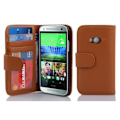 Miniatyrbild 1 av 3: Etui Housse - CADORABO - HTC ONE MINI M8 - Plånbok - Syntetläder - Kognacbrun Cognac - Brun