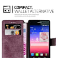 Miniatyrbild 4 av 4: Cadorabo Retro Look Fodral Fodral för > Huawei ASCEND P7 < Used-Look Fodral Fodral Bumper Wallet (med horisontellt stativ retro