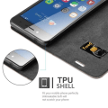 Miniatyrbild 2 av 4: ZTE BLADE L7 Fodral i COFFEE BROWN från Cadorabo (INVISIBLE MAGNETIC CLOSURE Design) Helt skyddsfodral med Flip Flip
