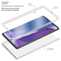 Miniatyrbild 3 av 4: Cadorabo Fodral för Samsung Galaxy NOTE 20 i Transparent Fodral 360° Helkroppsskydd Skärmskydd