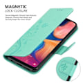 Miniatyrbild 4 av 4: Coque - CADORABO - Samsung Galaxy A20e - Blommig - Similläder - Ställfunktion Grön