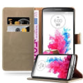 Miniatyrbild 1 av 4: LG G3-fodral i CAPPUCINO BROWN från Cadorabo (LYXdesign) Helt skyddsfodral med flipflik och horisontellt stativ