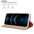 Miniatyrbild 4 av 4: Cadorabo Fodral för Apple iPhone 12 / 12 PRO i CLASSY ROSE GOLD Cover Skydd magnetisk stängning stödfunktion Klassig eller Rosé