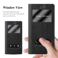 Miniatyrbild 2 av 4: Cadorabo Huawei P7 Fodral BLACK COMET VIEW Magnetisk skyddsfodral Fodral stöder stativ och fönster