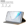 Miniatyrbild 2 av 4: Coque - CADORABO - Samsung Galaxy NOTE 10 - Similskinn - Jeansdesign - Magnetisk Stängning Grå